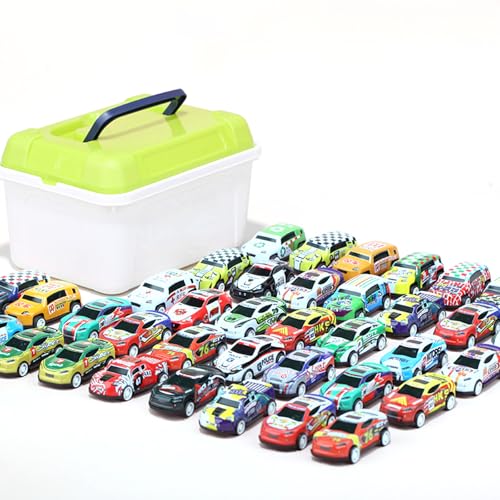 Lot de 30 petites voitures Matchbox, en métal, avec une boîte de rangement, pour enfants et garçons