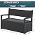 LHBGO 70 Gallon Storage Bench Deck Box for Patio Furniture with Armrest Bench Outdoor Storage