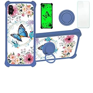 jioeuinly Jitterbug Smart 3 Case Compatible with Lively Smart Phone Case for TCL A2X Case A508DL Cover [with Tempered Glass Screen Protector][Hard PC + Soft Silicone][Luminous Effect] YGL-LHD