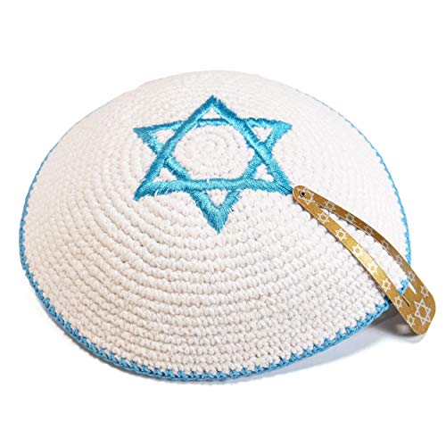 JL Kippha's - Gorro de punto - para hombre Blanco blanco Talla única Cover