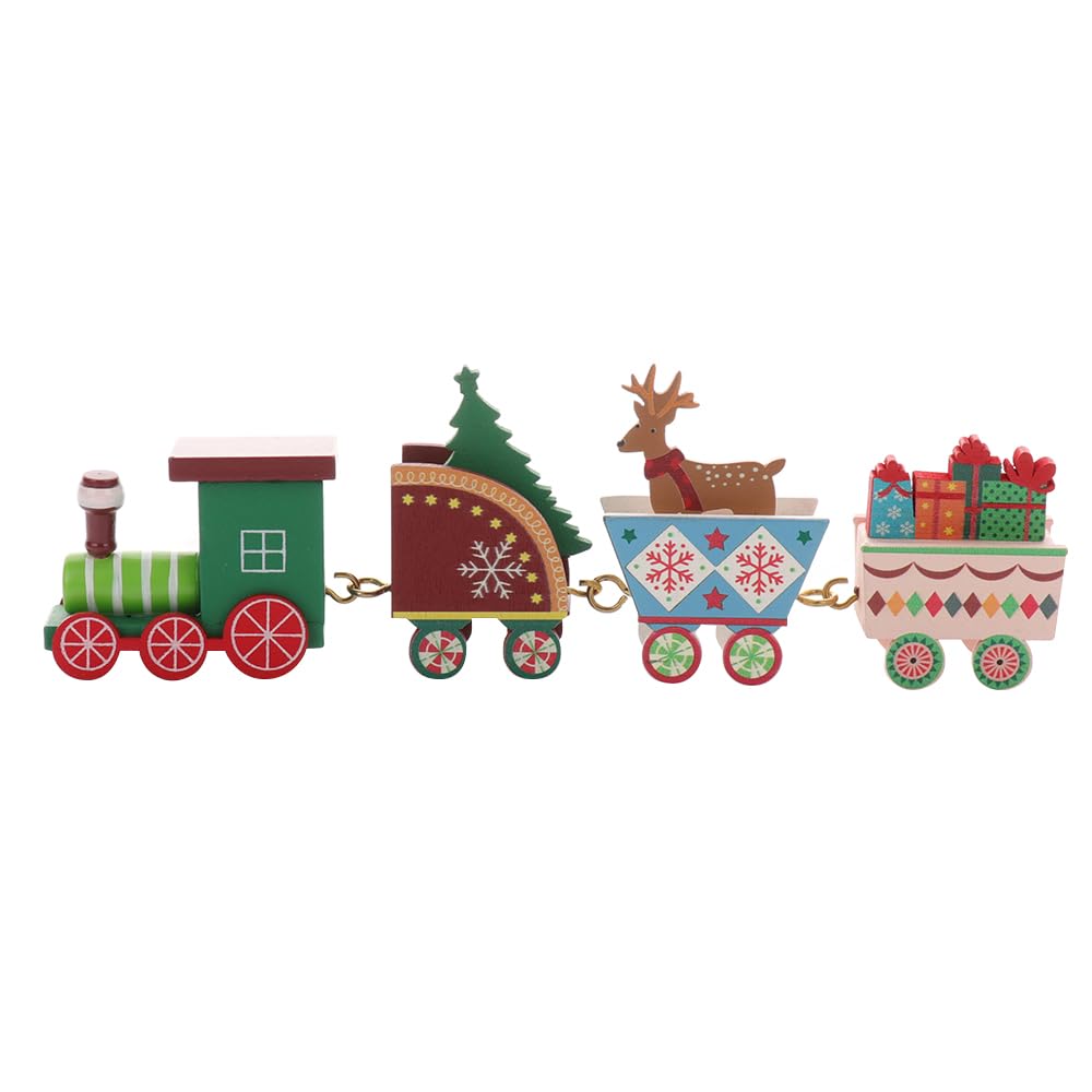 Decorative Wood Train クリスマス デコレーション Amazon.com: Yulejo Christmas Train Painted Wooden Christmas