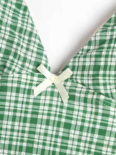 ZAFUL Women's Spaghetti Strap Tankini Swimsuits V Neck Tummy Control Tie Side Thong Bikini Swimsuits 2 Piece Bathing Suits3