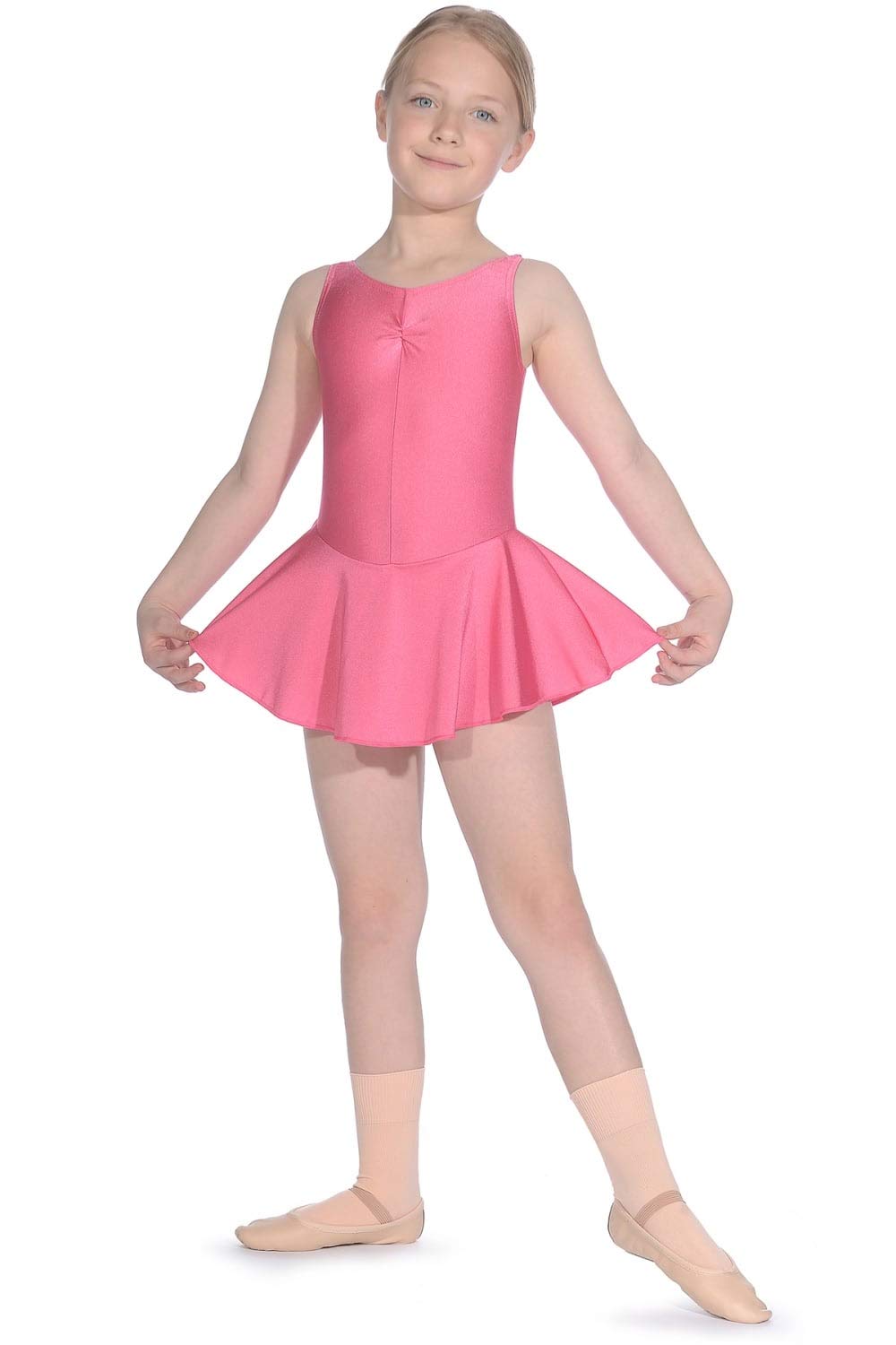 Roch Valley Sleeveless ISTD Junior Lycra Leotard With Skirt, Rose, 9-10 Years - Image 2