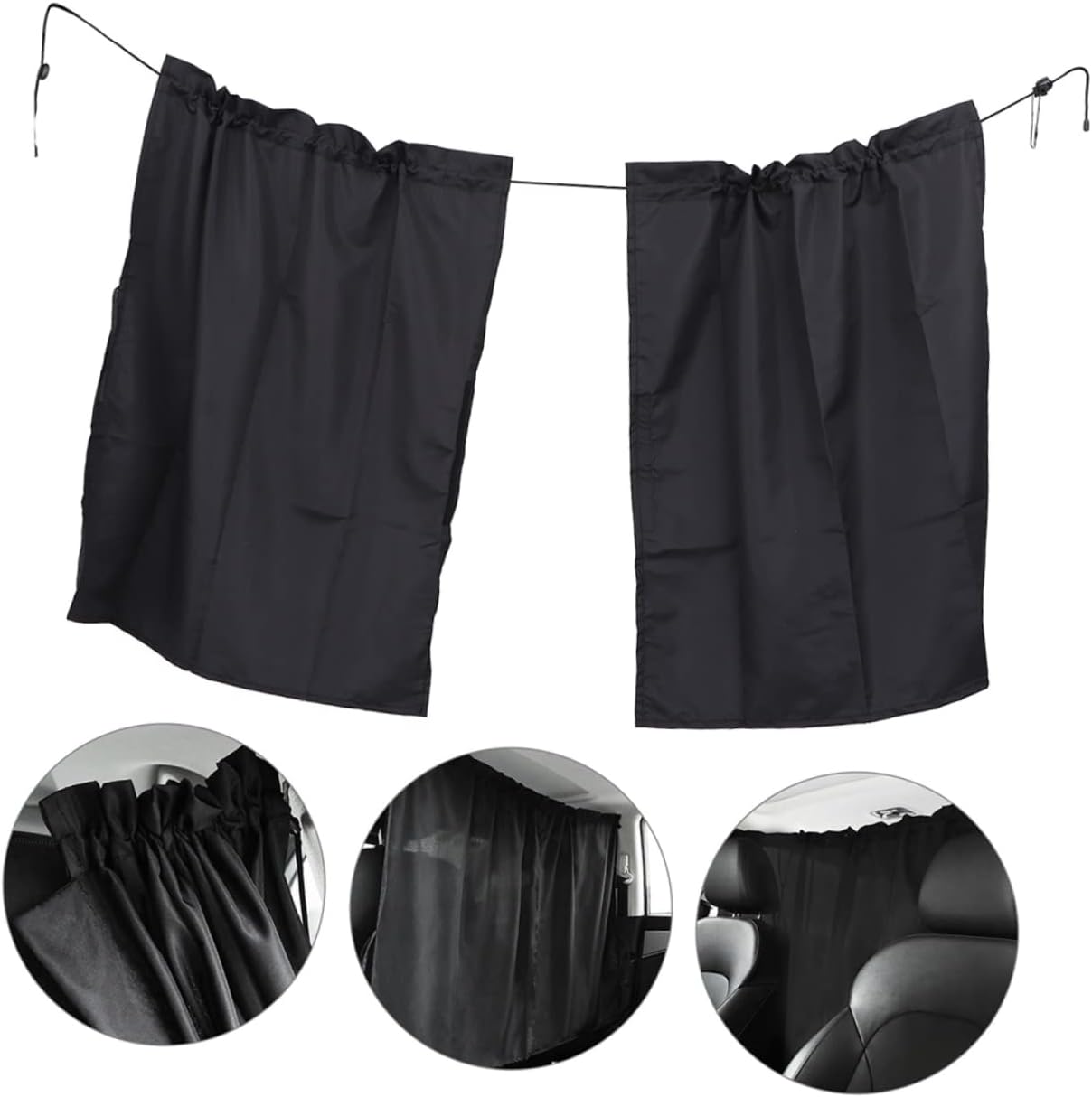 1set Car Privacy Curtain Removable Partition Divider for Sun Protection for Trucks and Suvs Easy to Install Lightweight and Compact Storage