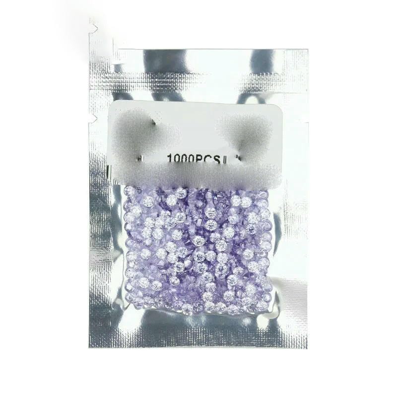Lote de 1000 piedras de circonita cúbica sintéticas de, de 0,8 a 3,0 m, de calidad 5A, para joyería (1000 unidades), color B, amarillo, rosa y negro, 2,0 mm.