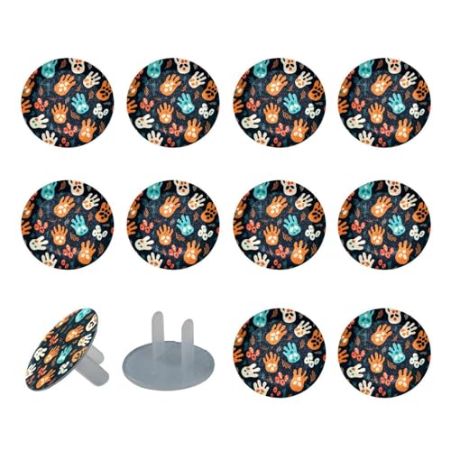 24 PCS Dog Paw Print Outlet Covers Baby Child Proofing, 2-Prong Electrical Safety Socket Protection Caps