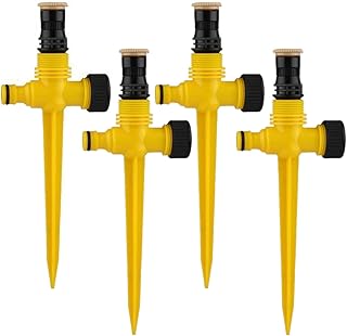 HOUSON 4 PCS Lawn Sprinklers Drip Emitters, 360 Degree Rotating Water Sprinkler Auto Irrigation System, Adjustable Angle Watering for Outdoor, Garden, Yard, Lawn for Yard