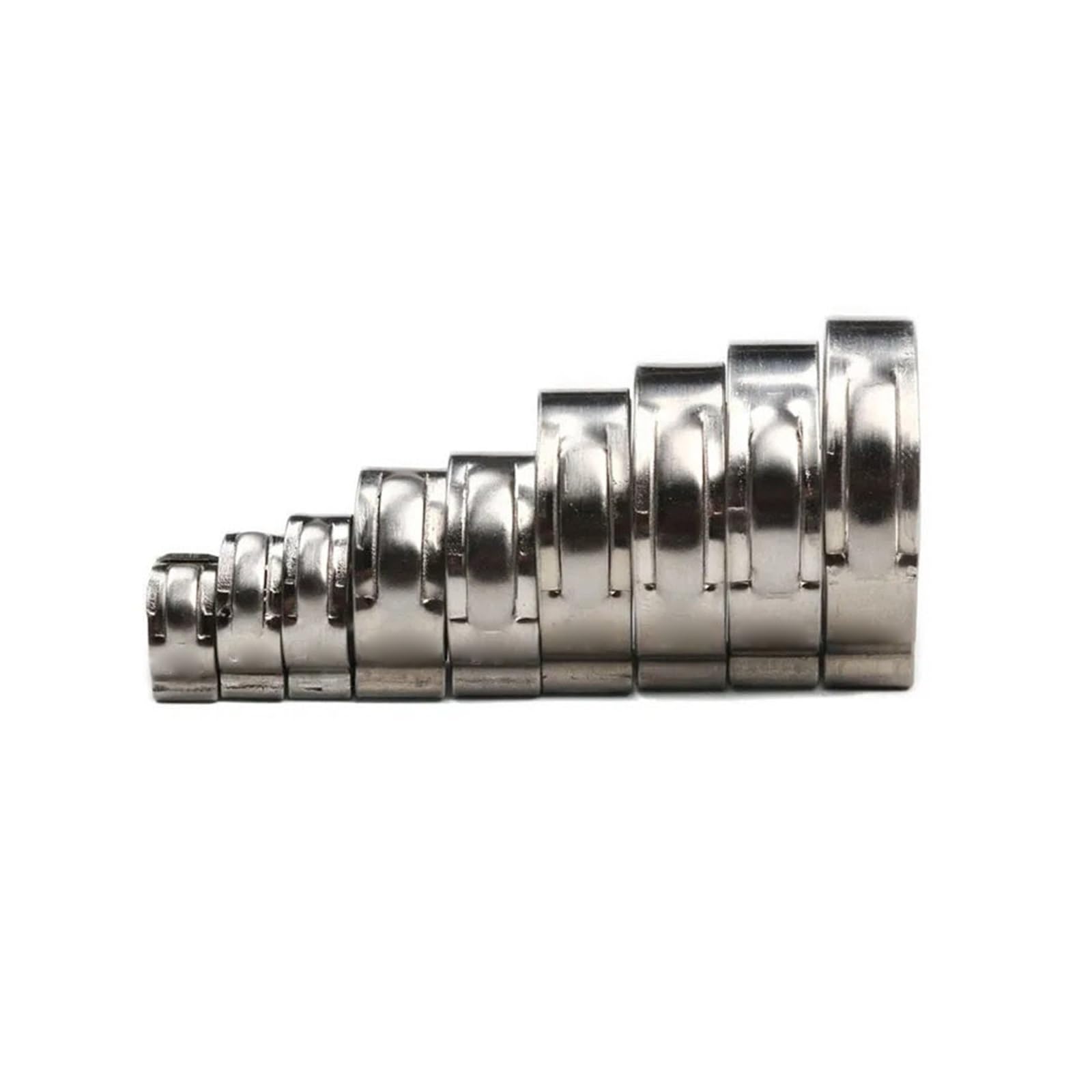Nodrest 12.8-15.3Mm 100Pcs 4.7-23.5Mm Single Ear Hose Clamps 304 Stainless Steel Clips Pipe For Sealing Kinds Of