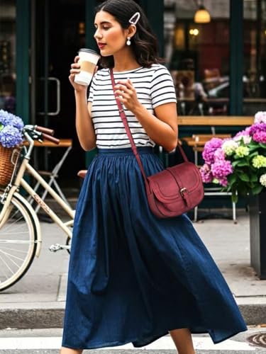 Image of AFKOMST Crossbody Bags for Women,Small Saddle Purse and Boho Cross Body Handbags,Vegan Leather