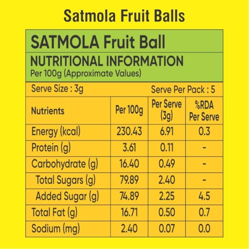 Image of SATMOLA Fruit Balls Candy & Aam Papad, Pack of 2