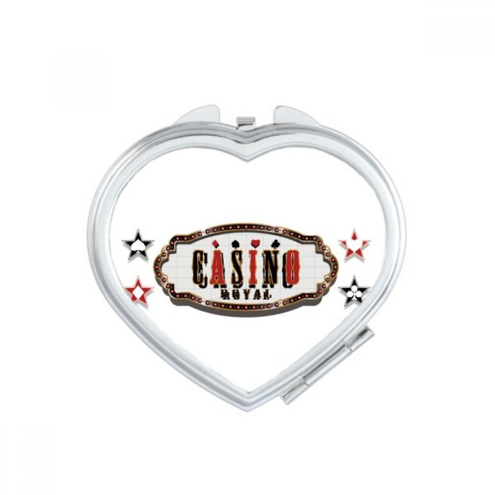 Miroir de maquillage portable de poche compact multicolor design Spade Royal Flush mignon