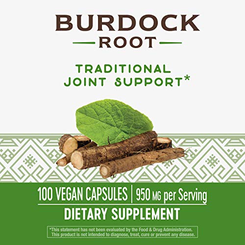Nature's Way Burdock Root, 950 Mg Per Serving, 100 Vegan Capsules #TOP1
