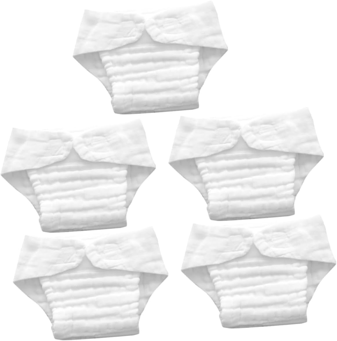 5pcs Eco Original Diapers Reusable Water Nappy Liners for Newborns Toddlers Cotton Diaper Inserts High Absorbency Gentle Skin