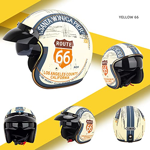 Casque rétro Harley open face doté d'une attache à dégagement rapide XL
