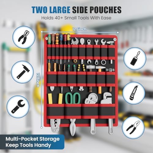 Power Tool Organizer Cart with Charging Station, 8 AC Outlet, 6.5 FT Cord - 4
