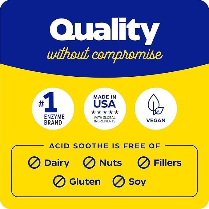 Image of Enzymedica Acid Soothe Supplement for Women & Men - 90 Capsules | Occasional Heartburn & Stomach Lining Support, Natural Reflux Support, Digestive Enzymes, Marshmallow Root & Zinc Carnosine