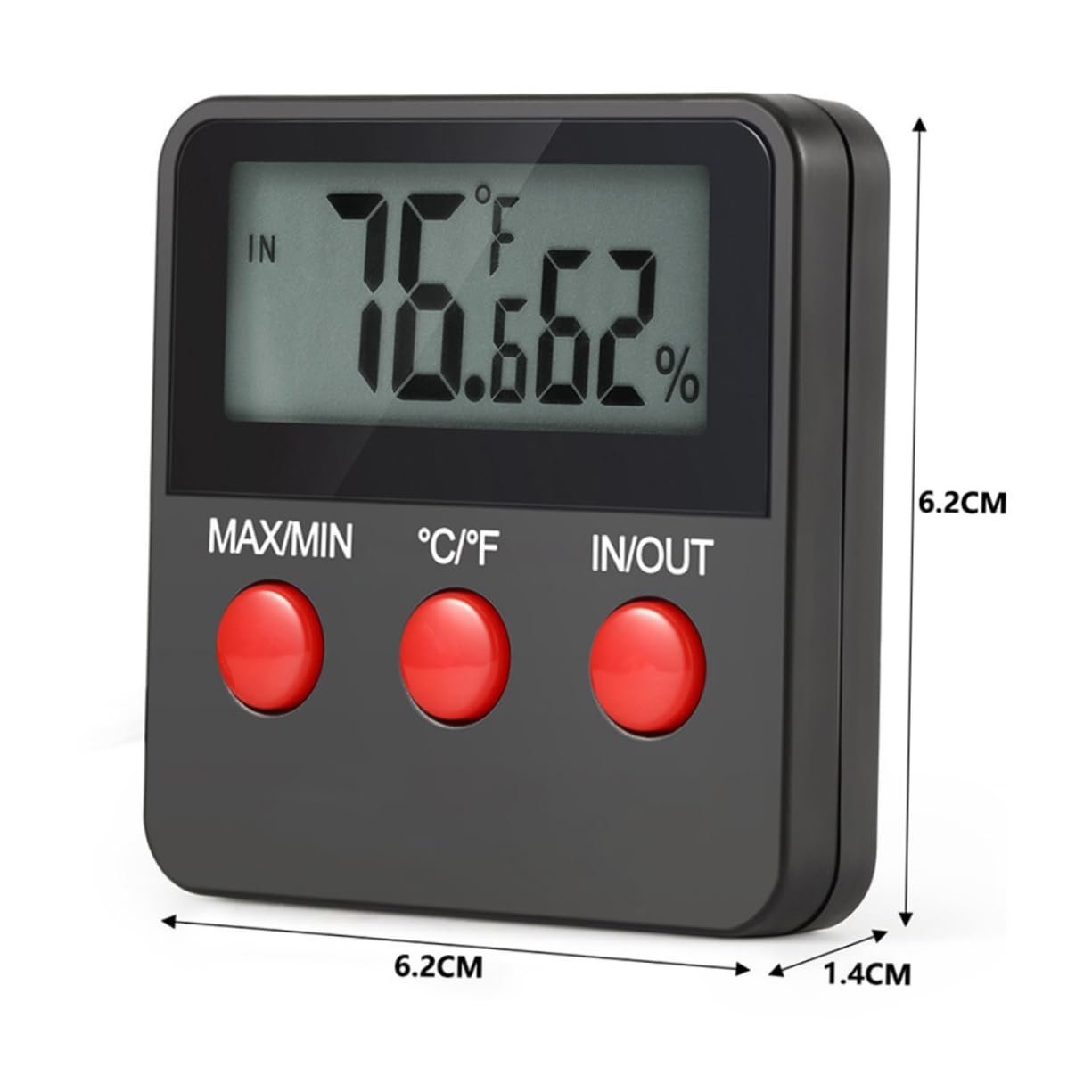 Mipcase 3pezzi Termometro Digitale Igrometro Senza Batteria per Monitoraggio Temperatura e umidità Ambienti Domestici e Terrari Misuratore per Incubazione Uova e Rettili Nero