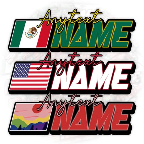 Custom Racing Number Name Sticker – Personalized Motorsports Decal for