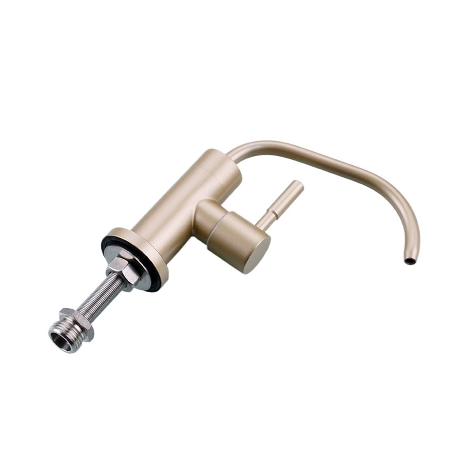 Aycdl Champagne Gold Single Handle Faucet Stainless Steel Kitchen Direct Drinking Water Filter Tap Reverse Osmosis Sink Purifier For Bathrooms, Kitchens, Gardens,-A