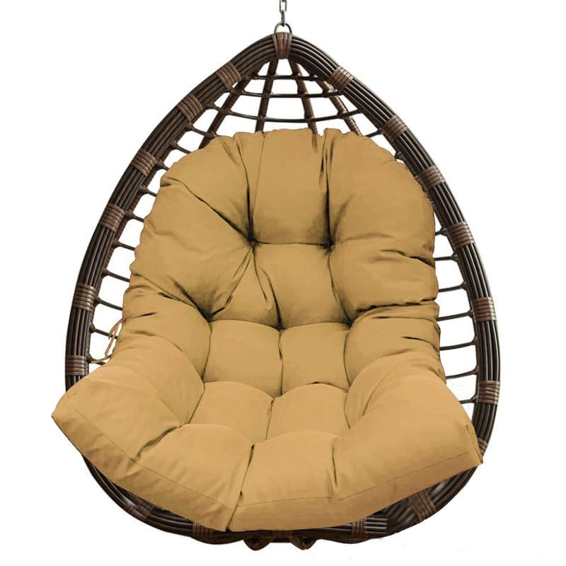 Soft Symphony Hanging Egg Jhula Cushion – Padded Polyester Seat for Outdoor Swing, Garden Basket Chair (Biege)-image-3