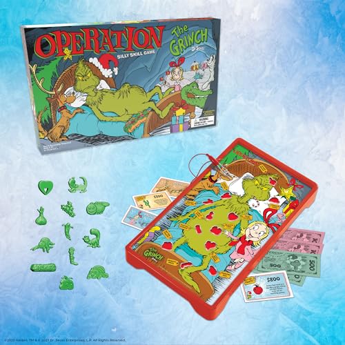Operation The Grinch Board Game Classic Dr. Seuss Art & Custom