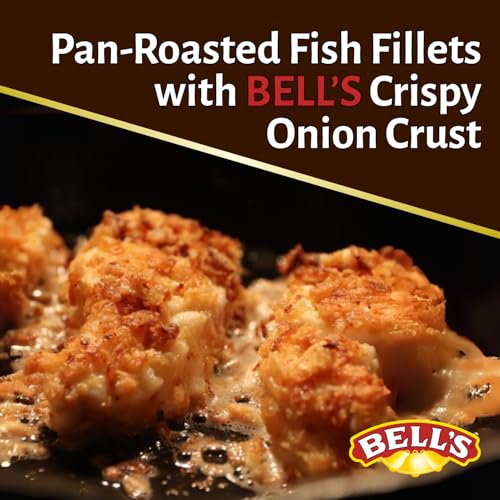 Image of Bell's Fresh Fried Onions - 6 oz Bag - Crispy & Flavorful Topping for Green Bean Casserole, Burgers, Salads & More - Classic New England Style - Resealable Bag