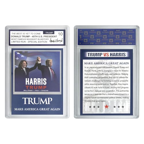 1 tarjeta de clasificación del presidente de Estados Unidos, Donald Trump contra Kamala Harris, tarjeta de clasificación de debate televisivo, regalo comunicativo para aficionados