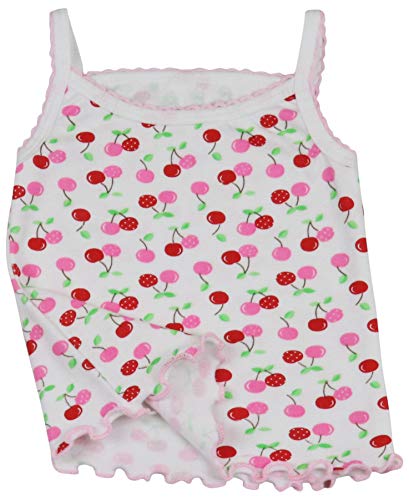 Image of ToBeInStyle Girl's 4 Pack Ruffle Hem Spaghetti Strap Tank Tops