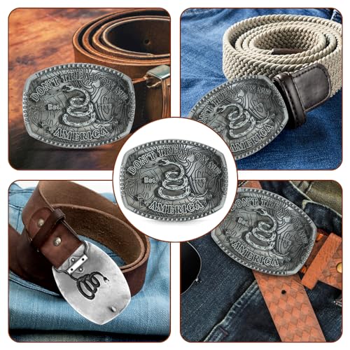 Superkred BELT BUCKLE S Men Western Cowboy - Don'T Treat On Me Belt Buckle Western Belt Buckles For Men Snake Belt Buckle Women Mens Belt Buckle Silver Belt Buckle thumb #1
