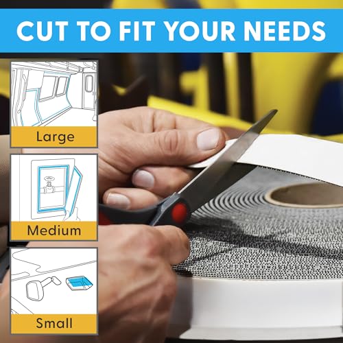 Image of Industrial Strength -10FT 2Pack - Clear Indoor /Outdoor Adhesive Mounting Tape- Self Mating Reclosable Fastener Compatible with 3M SJ3550 / SJ3560 Dual Lock (Pack of 2)