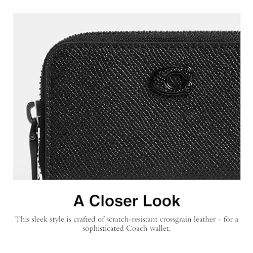 Image of Coach Mens Card Case, Black 1, One Size