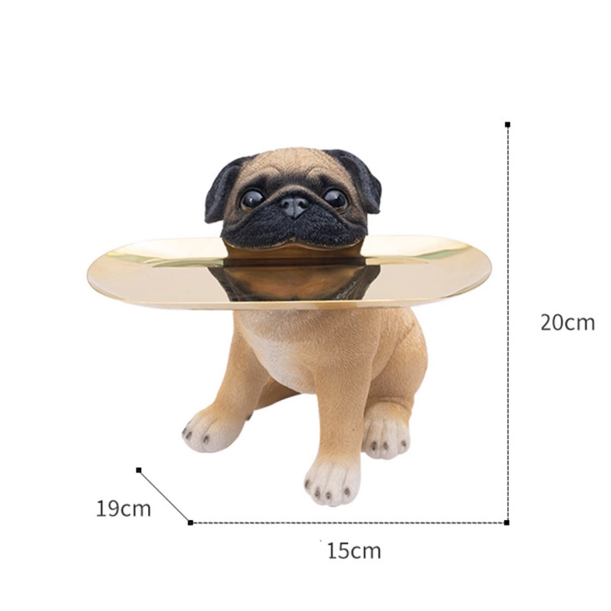 Amazon.co.jp: インテリア雑貨 皿を捧げる 置物 置物クラフト パグ 犬  