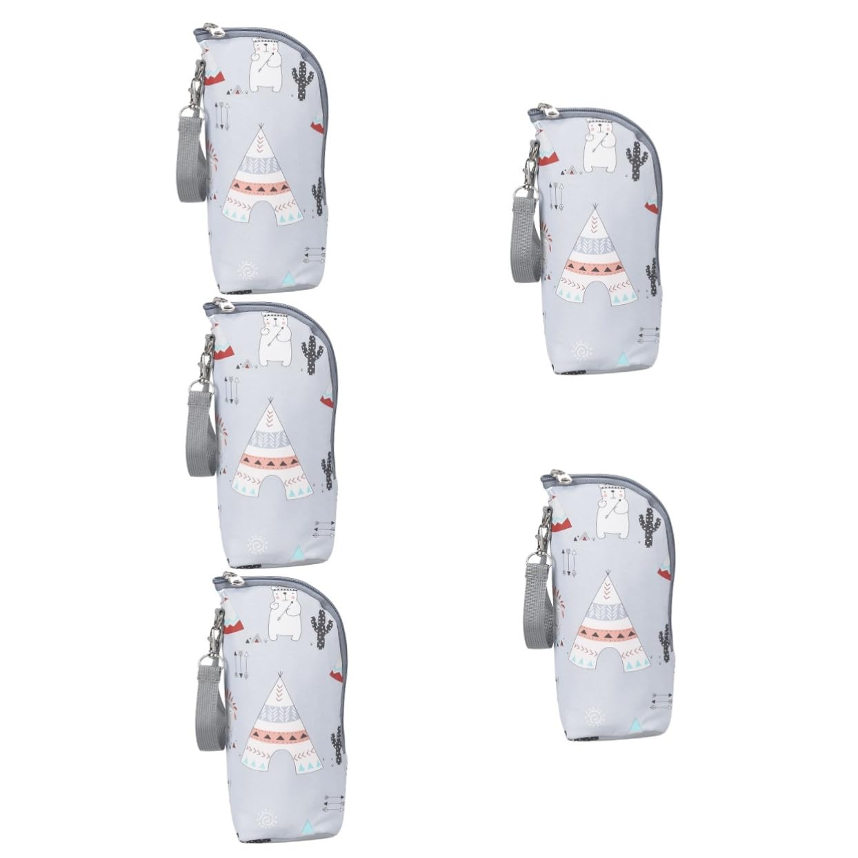 Abaodam 5piezas Bolsa Térmica Aislante para Biberones Diseño Portátil y Zipper para Bebés y Compatible Mayoría De Botellas De Leche