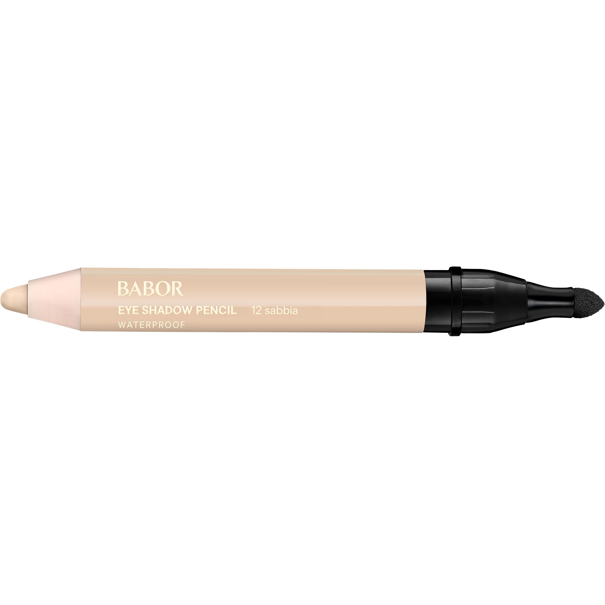 BABOR Eye Shadow Pencil 12 sabbia, langhaftender Lidschatten- & Konturenstift, wisch- & wasserfest, einfache Anwendung, erhältlich in 10 Farben, 1,6 g