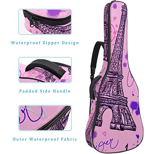 Housse de guitare Rock Ston Thinking pleine grandeur, rembourrée et protectrice pour guitare acoustique classique… - Les Beatles, Paul McCartney, John Lennon, RIngo Starr, George Harrison Housse de guitare Rock Ston Thinking pleine grandeur, rembourrée et protectrice pour guitare acoustique classique… – Image 5