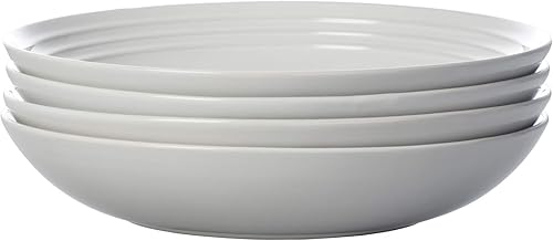 Miniatura 7 de Le Creuset Juego de 4 cuencos para pasta, 9.75 pulgadas cada uno, color blanco
