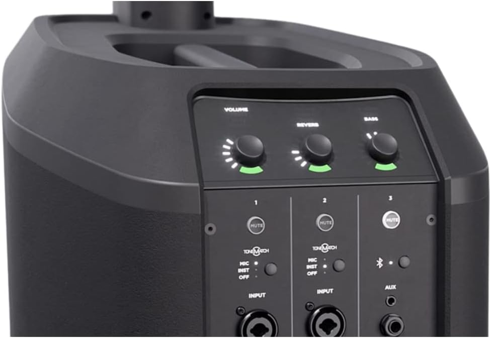 Close-up of the Bose L1 Pro8 mixer controls