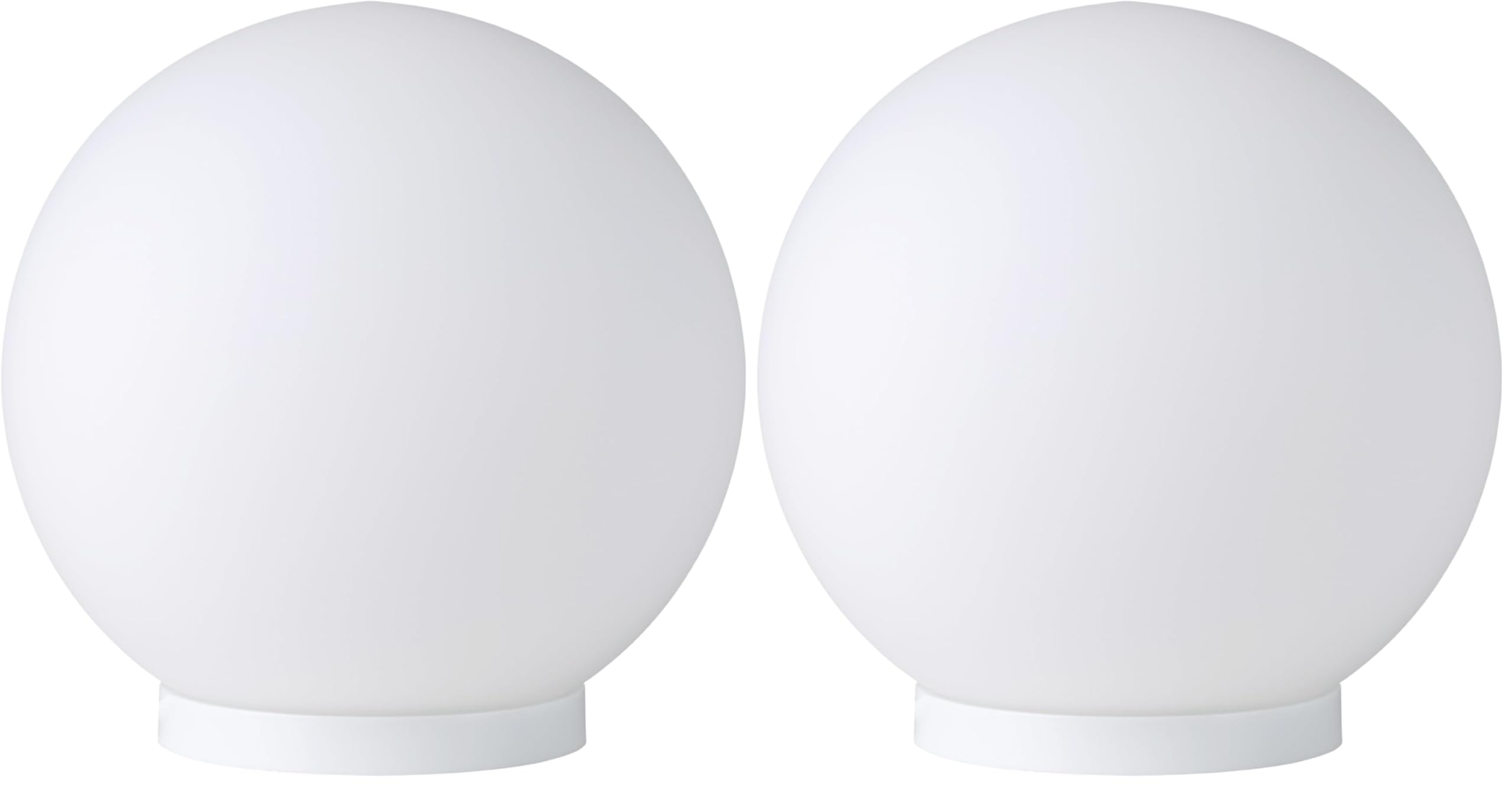 Eglo Rondo Lampada da tavolo a 1 luce, lampada da comodino in vetro, colore: bianco, vetro: bianco opalescente opaco, attacco: E27, interruttore incluso (Confezione da 2)