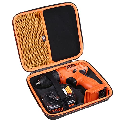 FBLFOBELI EVA Hard Carrying Case Compatible With BLACK+DECKER 20V MAX POWERECONNECT Cordless Drill/Driver + 30 pc. Kit LD120VA/LDX120Cï¼Tool Storage Organizer Bag With Handle (Case Only)