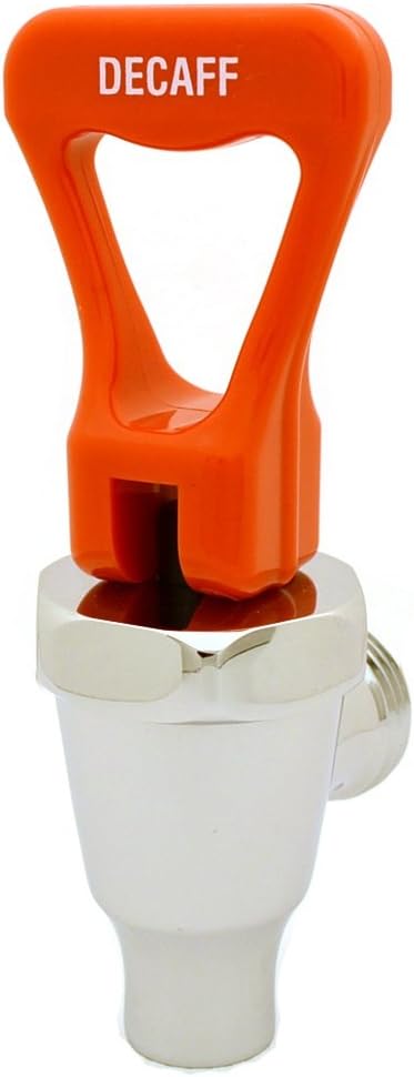 Chrome Faucet for Coffee Urn, Thermal Server, Orange DECAFF Handle
