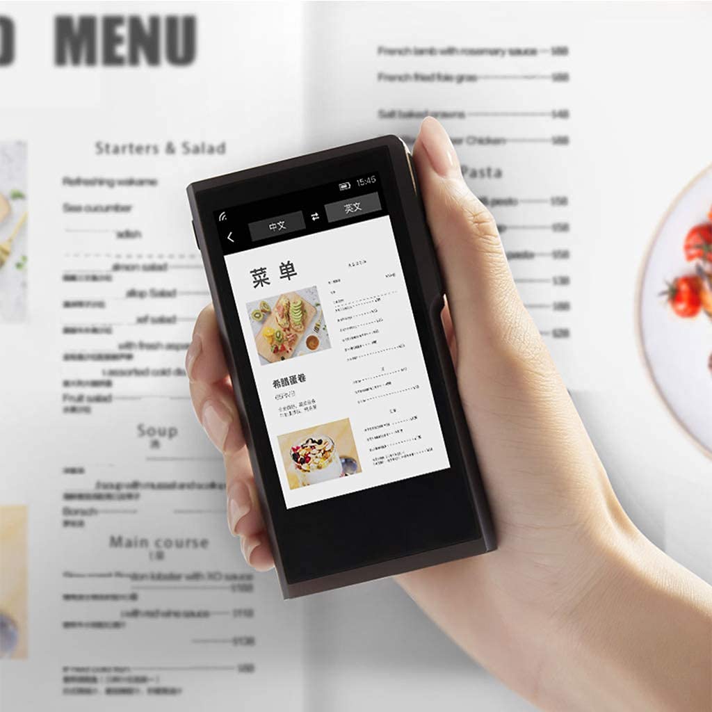 Dispositif de traduction vocale intelligent, traduction en temps réel entre 63 langues, l'enregistrement peut être converti en texte, traduction bidirectionnelle instantanée des langues Bonjour