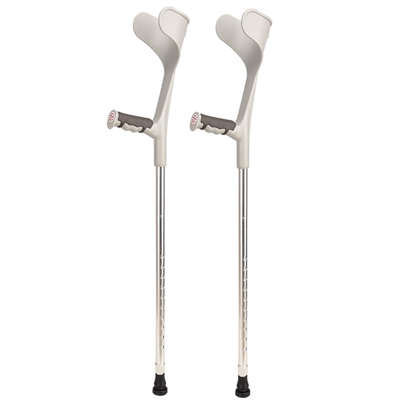 Para składanych kul na przedramię dla dorosłych, aluminiowe kule na ramię z regulowaną wysokością 93-116 cm, kule łokciowe z otwartym mankietem, 2 sztuki Interesting