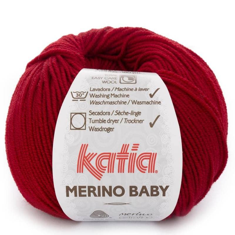 Lanas Katia Merino Baby Pelote de couleur Rubi Cod. 50