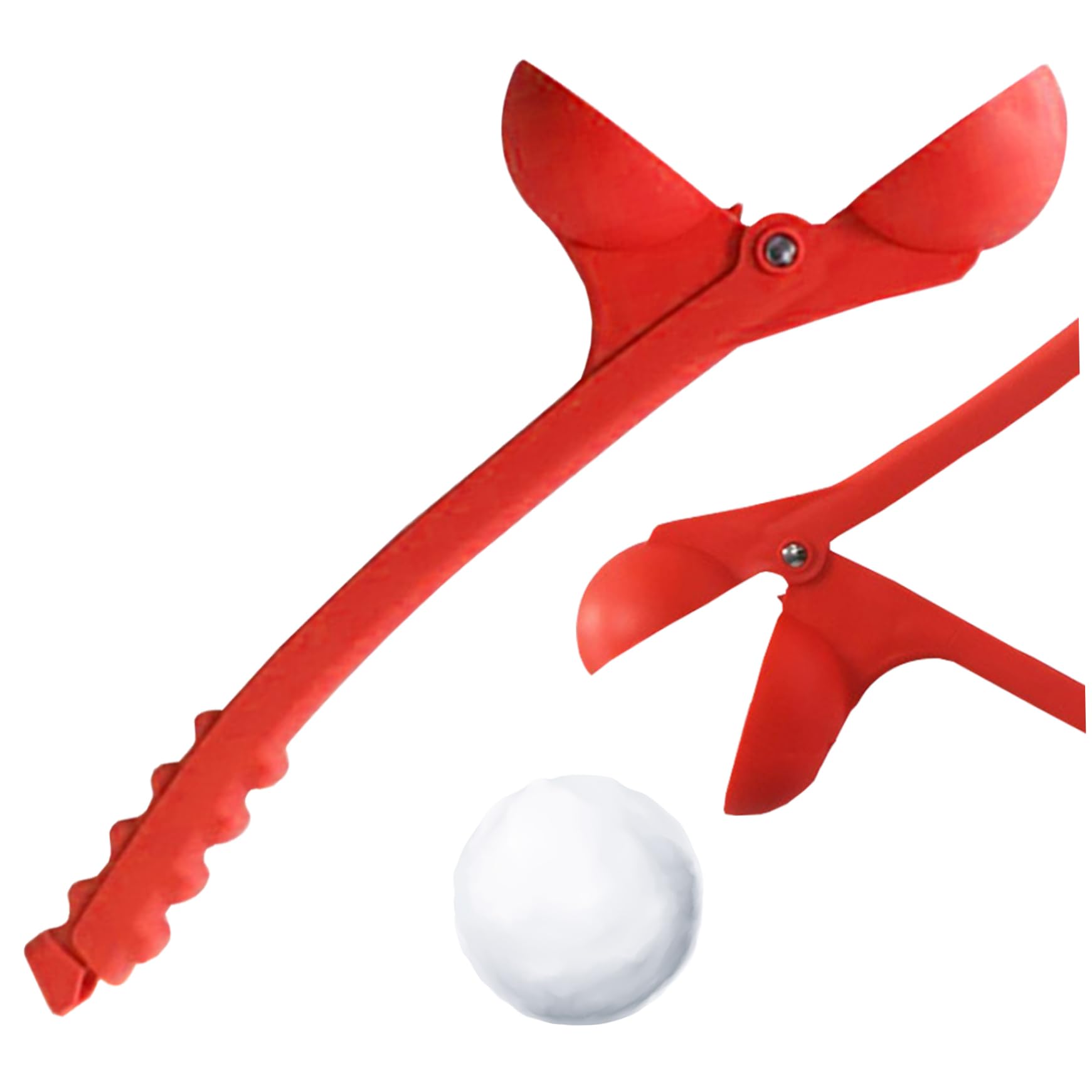 Lanceur de boules de neige portable pour activités hivernales lanceur de boules de neige en plastique pour enfants et adultes lanceur de boules de neige portable pour activités hivernales rouge