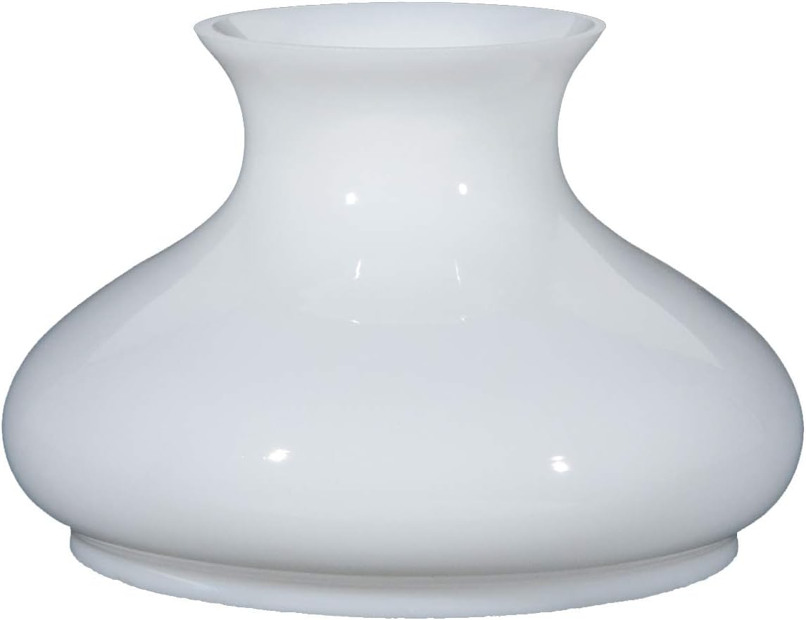 B&P Lamp® 7" Fitter Cased White Hobnail Shade With Plain Top