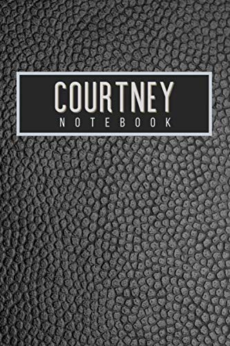 Courtney Notebook: Personalised gift notebook for Courtney: Beautiful black leather effect notebook notepad: Handy 6x9in size.