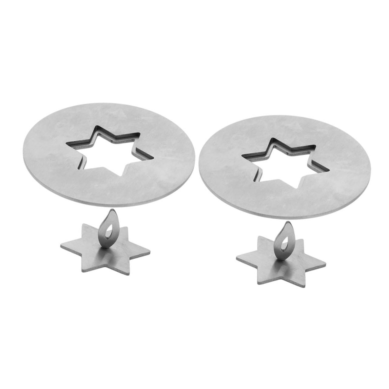 Coperchi Decorativi per Barattoli di Candele Acciaio Inossidabile Stile Stella Accessori per Candele Riconoscibili Compatibili con Varie di Barattoli Facili da Usare e Resistenti