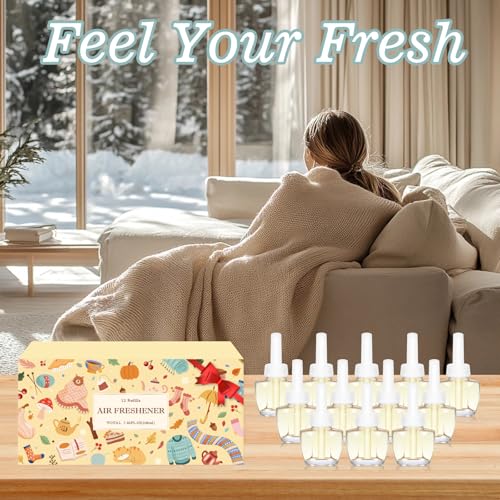Plug-In Air Freshener Refills 12 Pack - Summer Scents with Sweet Home, Frosted Donut, Mistletoe, Candy Canes - Wall Plug in Refills 7.92 Fl Oz - Compatible with Air Wick & Glade — view 6