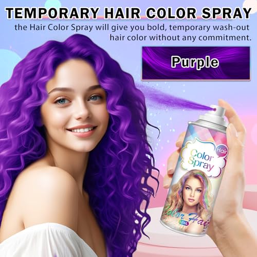 Spray de color temporal para cabello púrpura 120 ml miniatura 2