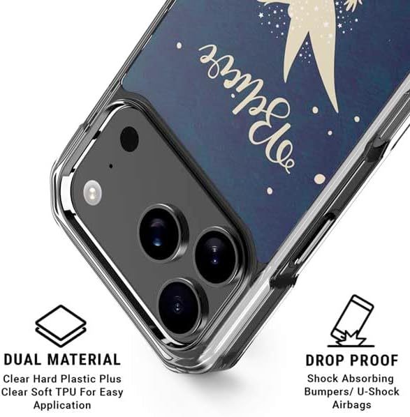 Skinit Clear Phone Case Compatible with iPhone 17 Pro - Officially Licensed Disney Tinker Bell Believe Design